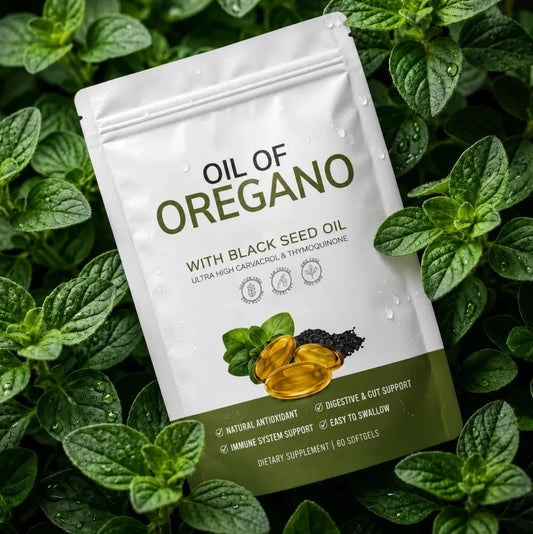 Oregano Oil Supplement with Black Seed Oil for Immune Support